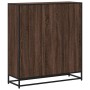 Estantería de madera y metal marrón roble 97,5x33x107,5 cm en Librerías y estanterías | Comprar online en Foru.es