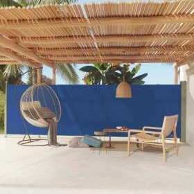 Retractable side garden awning blue 160x600 cm by vidaXL, Umbrellas - Ref: Foro24-317960, Price: 87,00 €, Discount: %