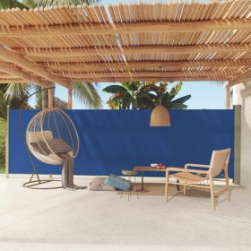 Toldo lateral retráctil de jardín azul 160x600 cm de vidaXL, Sombrillas - Ref: Foro24-317960, Precio: 88,17 €, Descuento: %