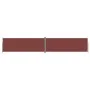 Toldo lateral retráctil marrón 180x1000 cm de vidaXL, Sombrillas - Ref: Foro24-318039, Precio: 83,22 €, Descuento: %