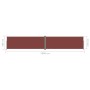 Toldo lateral retráctil marrón 180x1000 cm de vidaXL, Sombrillas - Ref: Foro24-318039, Precio: 113,81 €, Descuento: %