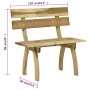 Banco de jardín de madera de pino impregnada 110 cm de vidaXL, Bancos de jardín - Ref: Foro24-318400, Precio: 123,76 €, Descu...