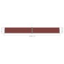 Toldo lateral retráctil marrón 140x1200 cm de vidaXL, Sombrillas - Ref: Foro24-318063, Precio: 112,15 €, Descuento: %