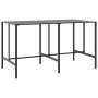 Mesa alta de bar acero recubrimiento polvo negro 200x100x110 cm en Mesas de jardín | Comprar online en Foru.es