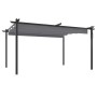 Cenador de jardín con techo retráctil gris antracita 4x3 m de vidaXL, Carpas y cenadores - Ref: Foro24-318538, Precio: 471,51...
