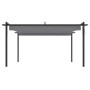 Cenador de jardín con techo retráctil gris antracita 4x3 m de vidaXL, Carpas y cenadores - Ref: Foro24-318538, Precio: 471,51...