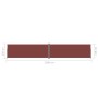 Toldo lateral retráctil marrón 220x1200 cm de vidaXL, Sombrillas - Ref: Foro24-318087, Precio: 154,40 €, Descuento: %