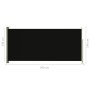 Toldo lateral retráctil de jardín negro 140x300 cm de vidaXL, Sombrillas - Ref: Foro24-317874, Precio: 73,01 €, Descuento: %