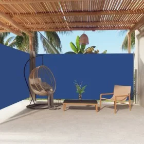 Toldo lateral retráctil azul 180x600 cm de vidaXL, Sombrillas - Ref: Foro24-318004, Precio: 99,51 €, Descuento: %