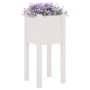 Jardinera de madera maciza de pino blanco 31x31x70 cm de vidaXL, Maceteros y jardineras - Ref: Foro24-810781, Precio: 24,61 €...