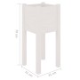 Jardinera de madera maciza de pino blanco 31x31x70 cm de vidaXL, Maceteros y jardineras - Ref: Foro24-810781, Precio: 24,61 €...