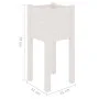 Jardinera de madera maciza de pino blanco 31x31x70 cm de vidaXL, Maceteros y jardineras - Ref: Foro24-810781, Precio: 24,61 €...