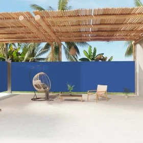 Toldo lateral retráctil azul 200x1200 cm de vidaXL, Sombrillas - Ref: Foro24-318082, Precio: 140,77 €, Descuento: %