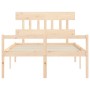 Cama para personas mayores con cabecero madera maciza 140x200cm de vidaXL, Camas y somieres - Ref: Foro24-3195416, Precio: 14...
