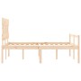 Cama para personas mayores con cabecero madera maciza 140x200cm de vidaXL, Camas y somieres - Ref: Foro24-3195416, Precio: 14...