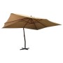 Sombrilla lateral voladiza con poste madera taupe 400x300 cm de vidaXL, Sombrillas - Ref: Foro24-318431, Precio: 203,97 €, De...