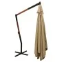 Sombrilla lateral voladiza con poste madera taupe 400x300 cm de vidaXL, Sombrillas - Ref: Foro24-318431, Precio: 200,65 €, De...