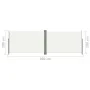 Toldo lateral retráctil crema 200x600 cm de vidaXL, Sombrillas - Ref: Foro24-318007, Precio: 80,56 €, Descuento: %