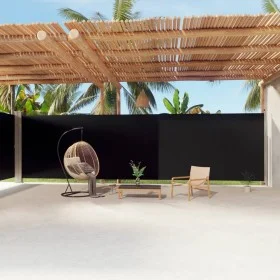 Toldo lateral retráctil negro 220x1200 cm de vidaXL, Sombrillas - Ref: Foro24-318084, Precio: 161,85 €, Descuento: %