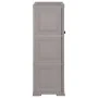 Armario de plástico diseño de madera gris 79x43x125 cm de vidaXL, Taquillas y armarios de almacenamiento - Ref: Foro24-340593...