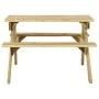 Mesa de picnic con bancos 110x123x73 cm madera pino impregnada de vidaXL, Mesas de jardín - Ref: Foro24-318398, Precio: 191,8...