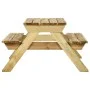 Picnic table with benches 110x123x73 cm impregnated pine wood by vidaXL, Garden tables - Ref: Foro24-318398, Price: 191,80 €,...