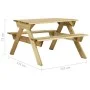 Picnic table with benches 110x123x73 cm impregnated pine wood by vidaXL, Garden tables - Ref: Foro24-318398, Price: 191,80 €,...