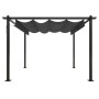 Cenador de jardín con techo retráctil gris antracita 3x3 m de vidaXL, Carpas y cenadores - Ref: Foro24-318535, Precio: 445,40...