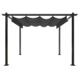 Cenador de jardín con techo retráctil gris antracita 3x3 m de vidaXL, Carpas y cenadores - Ref: Foro24-318535, Precio: 445,40...