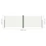Toldo lateral retráctil crema 220x600 cm de vidaXL, Sombrillas - Ref: Foro24-318013, Precio: 84,34 €, Descuento: %
