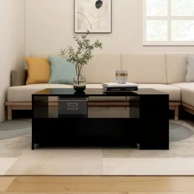 Mesa de centro madera de ingeniería negra 102x55x42 cm de vidaXL, Mesas de centro - Ref: Foro24-810918, Precio: 90,93 €, Desc...