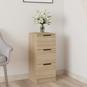 Aparador de madera contrachapada roble Sonoma 30x30x70 cm de vidaXL, Aparadores - Ref: Foro24-811157, Precio: 65,11 €, Descue...