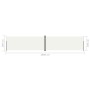 Toldo lateral retráctil crema 200x1000 cm de vidaXL, Sombrillas - Ref: Foro24-318043, Precio: 125,03 €, Descuento: %