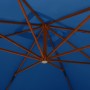 Sombrilla voladiza con poste de madera azul 400x300 cm de vidaXL, Sombrillas - Ref: Foro24-318435, Precio: 191,34 €, Descuent...