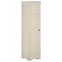 Armario de plástico diseño madera Vanila Ice 40x43x164 cm de vidaXL, Taquillas y armarios de almacenamiento - Ref: Foro24-340...