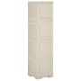 Armario de plástico diseño madera Vanila Ice 40x43x164 cm de vidaXL, Taquillas y armarios de almacenamiento - Ref: Foro24-340...