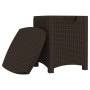 Caja de almacenaje de jardín ratán PP marrón 39x39x46 cm de vidaXL, Cajas de almacenaje para exteriores - Ref: Foro24-318234,...
