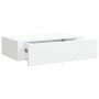 Estantes de pared con cajón 2 uds MDF blanco 40x23,5x10 cm en Estanterías | Comprar online en Foru.es