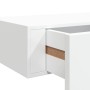 Estantes de pared con cajón 2 uds MDF blanco 40x23,5x10 cm en Estanterías | Comprar online en Foru.es