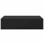 Estante con cajón de pared MDF negro 40x23,5x10 cm en Estanterías | Comprar online en Foru.es