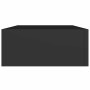 Estante con cajón de pared MDF negro 40x23,5x10 cm en Estanterías | Comprar online en Foru.es