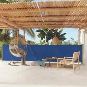 Toldo lateral retráctil de jardín azul 117x600 cm de vidaXL, Sombrillas - Ref: Foro24-317948, Precio: 88,69 €, Descuento: %