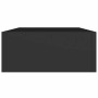 Estantes de pared con cajón 2 uds MDF negro 40x23,5x10 cm en Estanterías | Comprar online en Foru.es