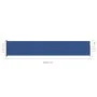 Toldo lateral retráctil de jardín azul 117x600 cm de vidaXL, Sombrillas - Ref: Foro24-317948, Precio: 88,69 €, Descuento: %