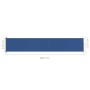Toldo lateral retráctil de jardín azul 117x600 cm de vidaXL, Sombrillas - Ref: Foro24-317948, Precio: 90,64 €, Descuento: %