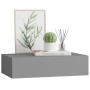 Estante con cajón de pared MDF gris 40x23,5x10 cm en Estanterías | Comprar online en Foru.es