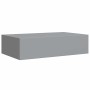 Estante con cajón de pared MDF gris 40x23,5x10 cm en Estanterías | Comprar online en Foru.es