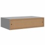 Estante con cajón de pared MDF gris 40x23,5x10 cm en Estanterías | Comprar online en Foru.es