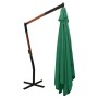 Sombrilla voladiza poste de madera verde 400x300 cm de vidaXL, Sombrillas - Ref: Foro24-318428, Precio: 153,67 €, Descuento: %
