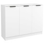 Aparador de madera contrachapada blanco 90,5x30x70 cm de vidaXL, Aparadores - Ref: Foro24-811187, Precio: 95,29 €, Descuento: %